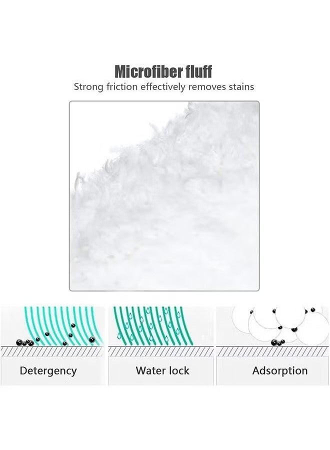 6 Pack Cloth Set Mopping Pads Replacement for Karchers SC2/ SC3/ SC4/ SC5 Microfiber Mopping Pads Cloth Accessories (for Karchers 3 Rag Nozzle Covers  for Karchers 3 Microfiber Mopping Pads)-White - Image 4